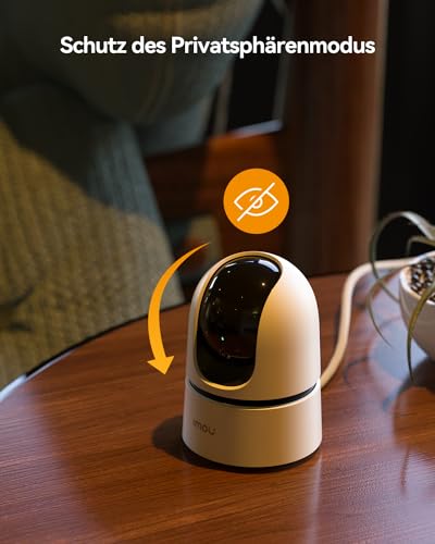 Imou 2K + 2K Dual Cameras Indoor Surveillance with AI Human/Animal, Colour Night Vision, 360° PTZ WLAN Indoor Surveillance Camera, Automatic Tracking, 2-Way Audio, Siren, Private Mode, Ideal for