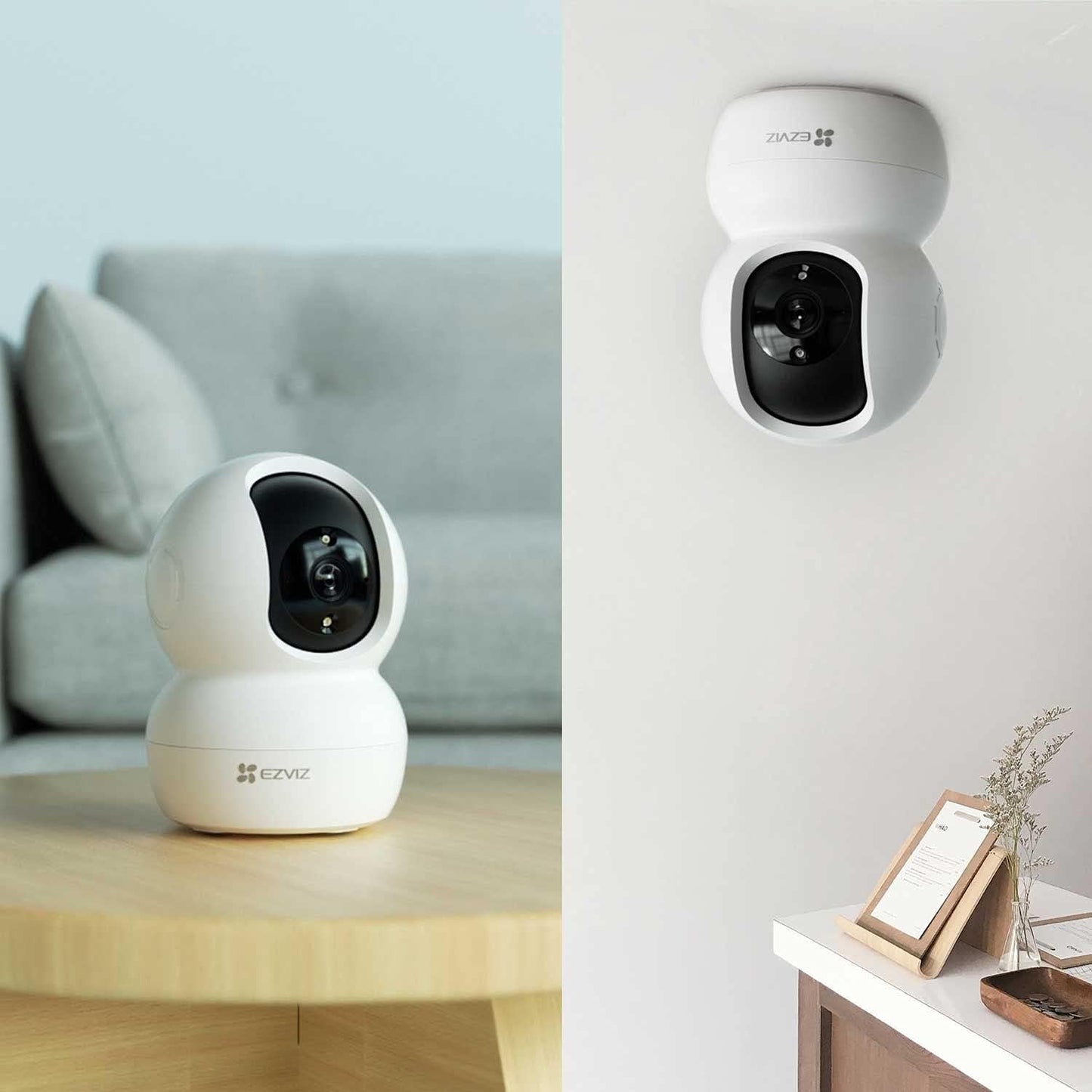 EZVIZ 2K WLAN Indoor Surveillance Camera, 360º PTZ Indoor Camera with Person Detection and Tracking, Coloured Night Vision, Noise Detection, Two-Way Audio, Auto Cruser, CP1 Pro