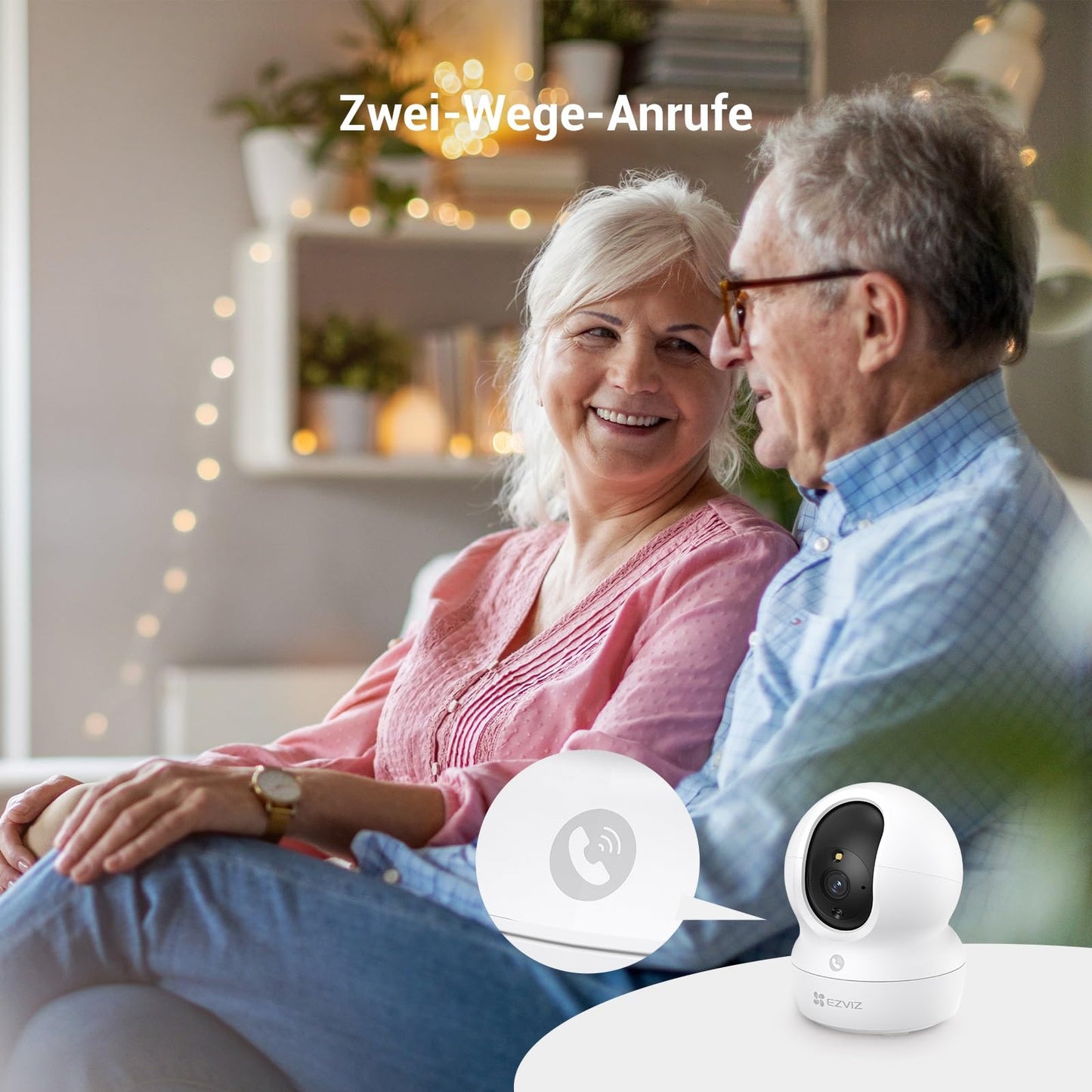 EZVIZ 2K WLAN Indoor Surveillance Camera, 360º PTZ Indoor Camera with Person Detection and Tracking, Coloured Night Vision, Noise Detection, Two-Way Audio, Auto Cruser, CP1 Pro